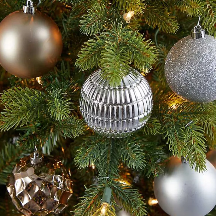 Sale Silver and Gold Shatterproof Ornaments, Set of 40 Christmas Ornaments