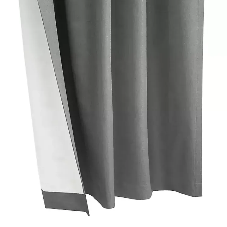 Kirklands Home Curtains & Drapes|Silver Baxter Blackout Curtain Panel, 95 in. Gray