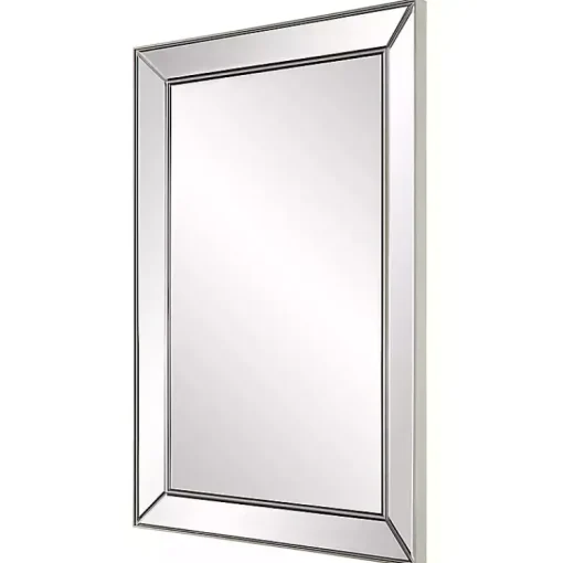 Kirklands Home Decorative Mirrors|Bevel Rectangle Wall Mirror Silver