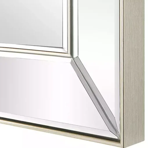 Kirklands Home Decorative Mirrors|Bevel Rectangle Wall Mirror Silver