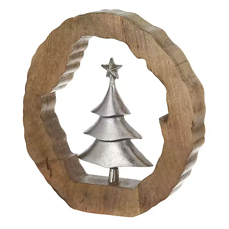 Sale Silver Christmas Tree Wooden Frame Decoration Christmas Decorations