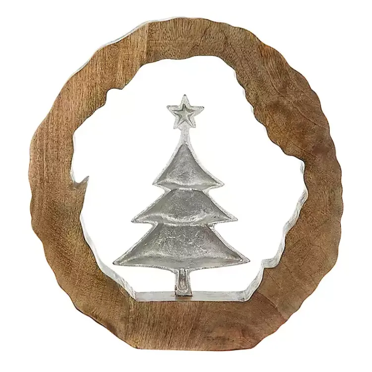 Sale Silver Christmas Tree Wooden Frame Decoration Christmas Decorations