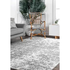 Kirklands Home Area Rugs|Silver Deena Abstract Area Rug, 5x8