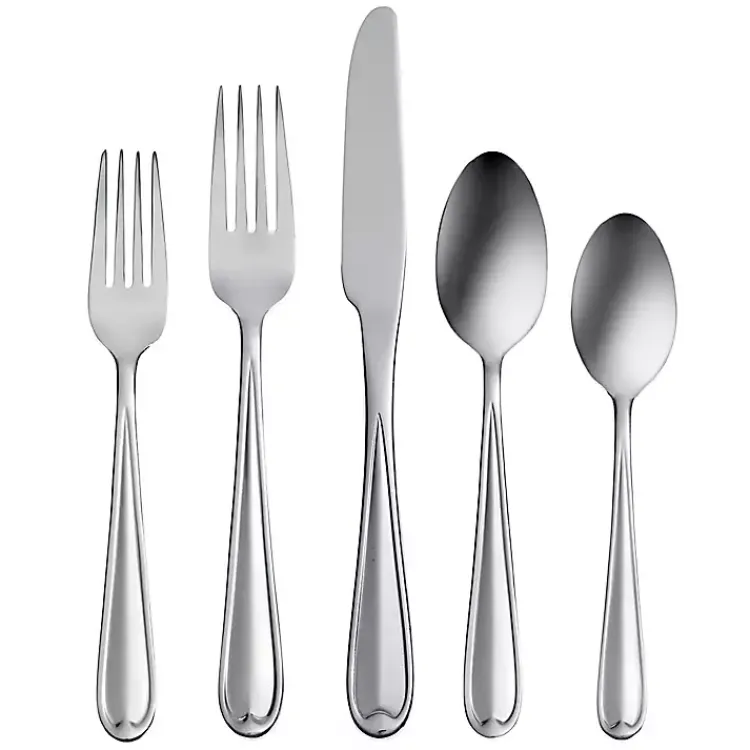 Kirklands Home Flatware & Cutlery|Silver Dylan 20-pc. Everyday Flatware Set