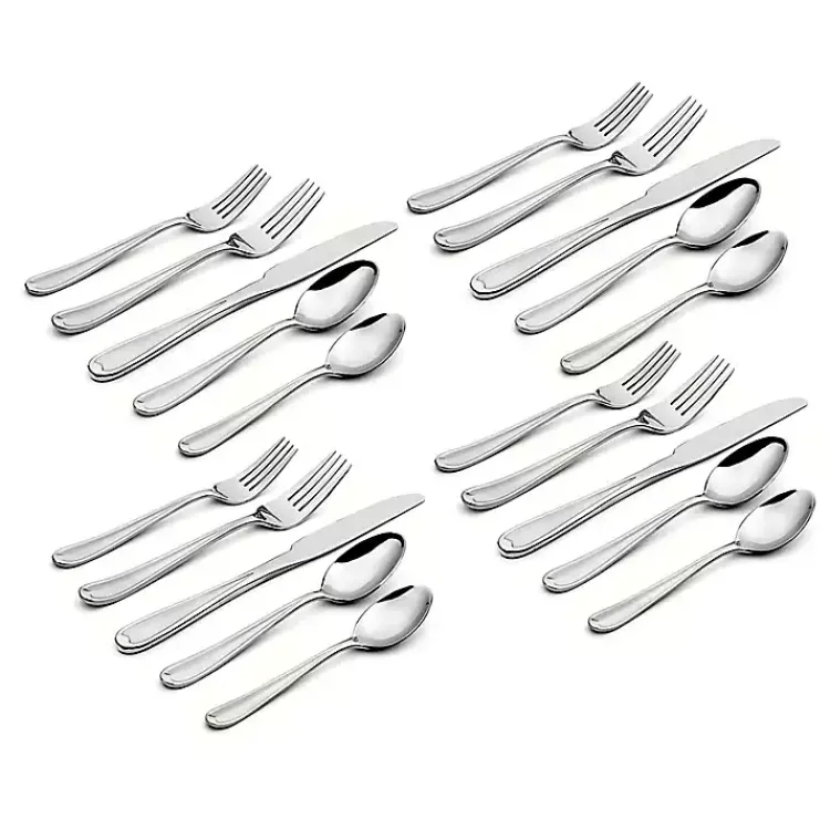 Kirklands Home Flatware & Cutlery|Silver Dylan 20-pc. Everyday Flatware Set