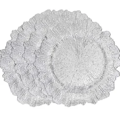 Kirklands Home Serving & Entertaining|Elegance Starburst Chargers, Set of 4 Silver