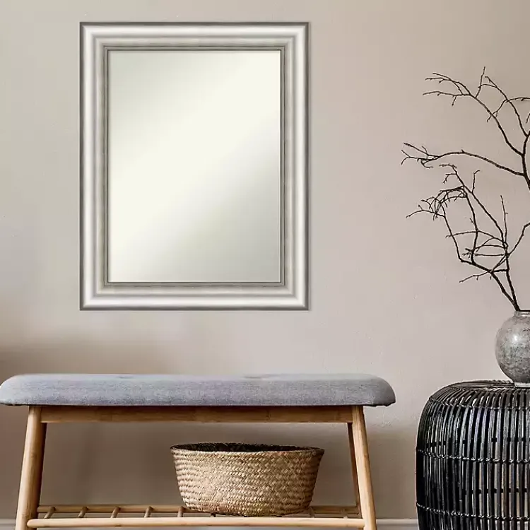 Kirklands Home Decorative Mirrors|Silver Embossed Frame Wall Mirror