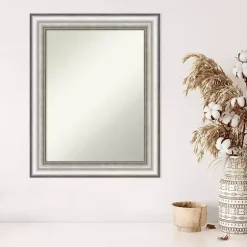 Kirklands Home Decorative Mirrors|Silver Embossed Frame Wall Mirror
