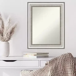 Kirklands Home Decorative Mirrors|Silver Embossed Frame Wall Mirror