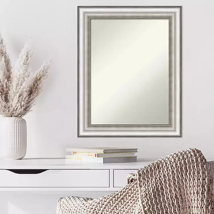 Kirklands Home Decorative Mirrors|Silver Embossed Frame Wall Mirror