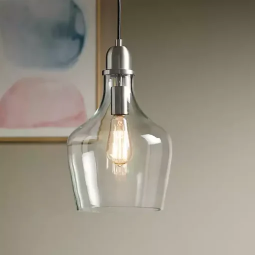 Kirklands Home Chandeliers & Pendant Lighting|Glass Avalon Pendant Light Silver