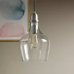 Kirklands Home Chandeliers & Pendant Lighting|Glass Avalon Pendant Light Silver