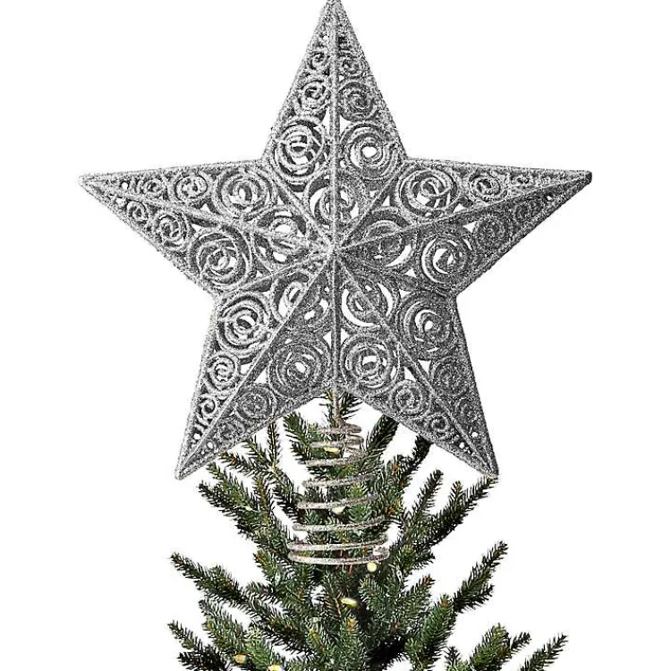 Best Glitter Classic Star Tree Topper Christmas Tree Decorations