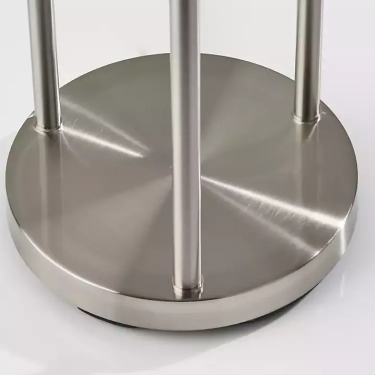 Kirklands Home Floor Lamps|Silver Globe 3-Light Shelf Floor Lamp