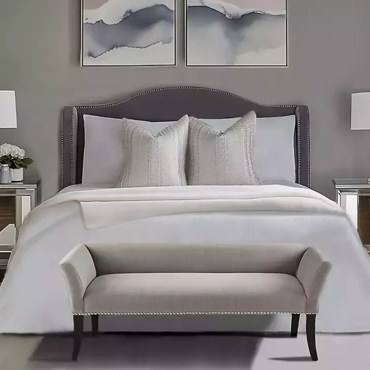 Kirklands Home Benches & Ottomans|Silver Melinda Accent Bench Gray