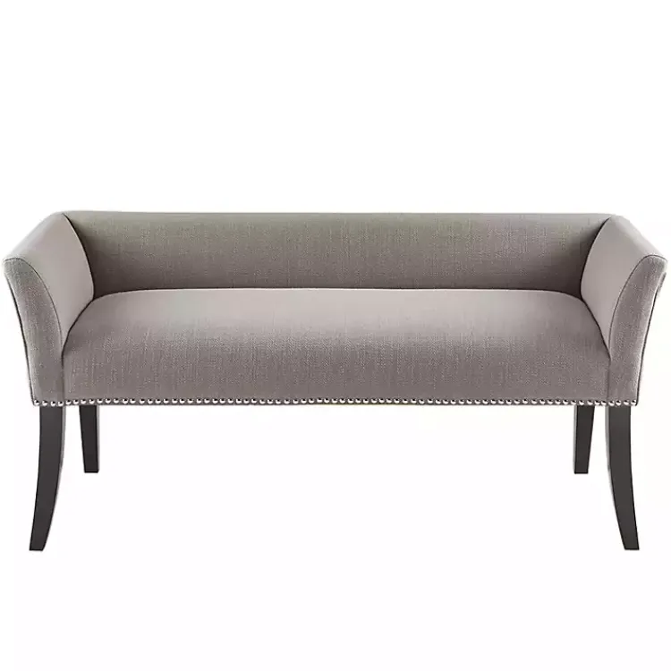 Kirklands Home Benches & Ottomans|Silver Melinda Accent Bench Gray