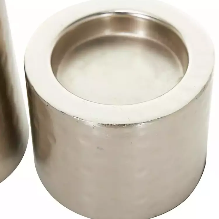 Clearance Hammered Metal Candle Holders, Set of 3 Candle Holders