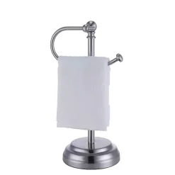 Kirklands Home Bathroom Accessories|Hook Countertop Towel Holder Silver