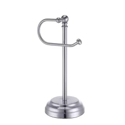 Kirklands Home Bathroom Accessories|Hook Countertop Towel Holder Silver