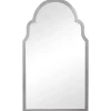 Kirklands Home Decorative Mirrors|Silver Leaf Iron Arch Top Mirror