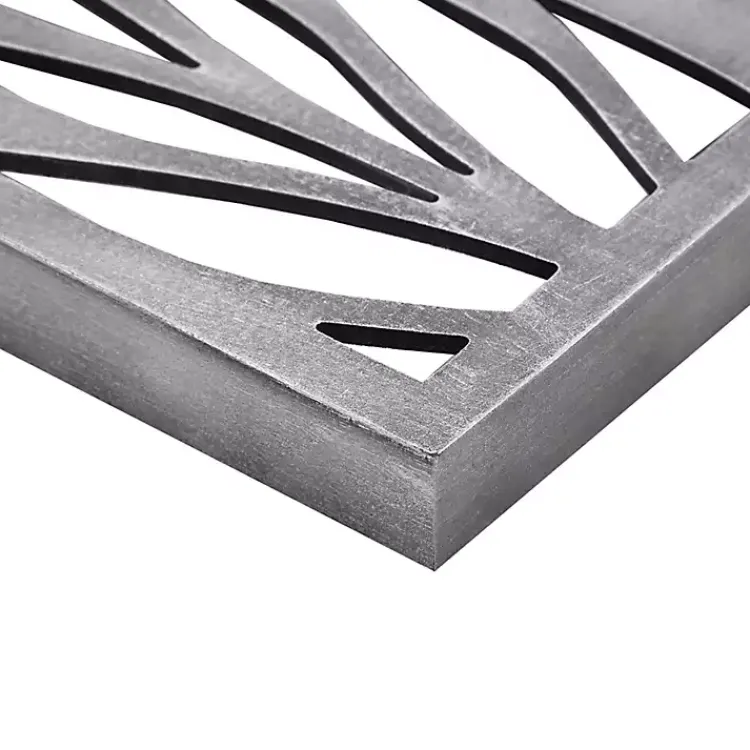 Kirklands Home Wall Plaques|Silver Madison Park Florian Wall Plaques, Set of 2 Gray