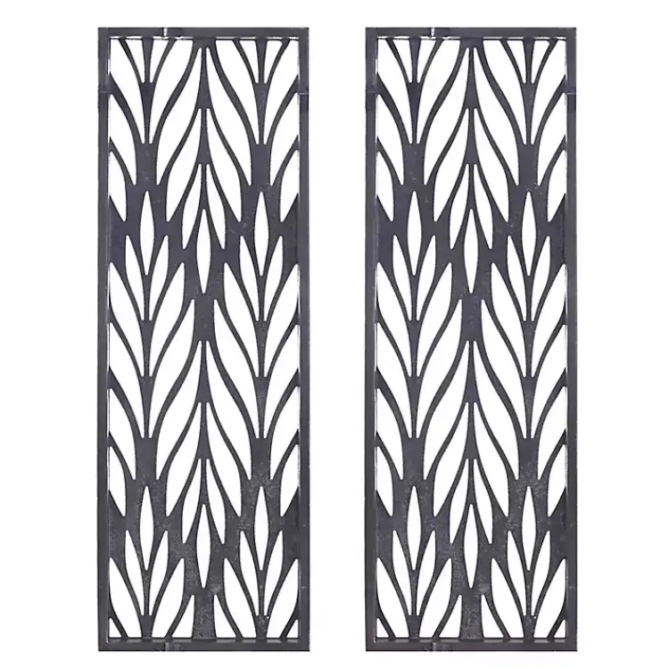 Kirklands Home Wall Plaques|Silver Madison Park Florian Wall Plaques, Set of 2 Gray