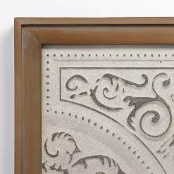 Kirklands Home Wall Plaques|Silver Medallion Metal and Wood Wall Plaque