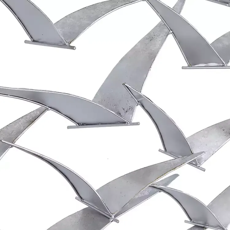 Kirklands Home Wall Plaques|Metal Flock of Birds Wall Plaque Silver