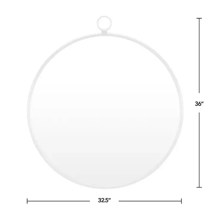 Kirklands Home Decorative Mirrors|Metal Frame Round Wall Mirror Silver