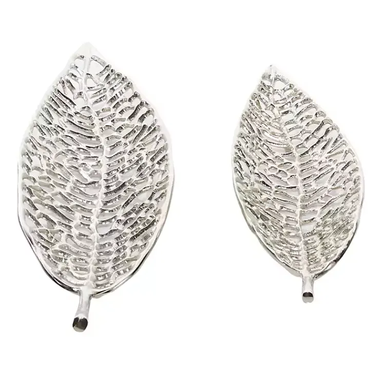 Sale Metal Leaf Trays, Set of 2 Decorative Trays