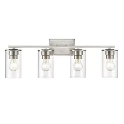 Kirklands Home Flush Mount Lighting|Metal Modern Vanity Light Silver