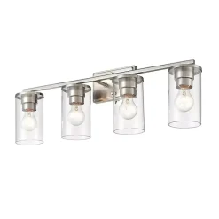 Kirklands Home Flush Mount Lighting|Metal Modern Vanity Light Silver