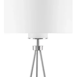 Kirklands Home Floor Lamps|Silver Metal Tripod Floor Lamp White