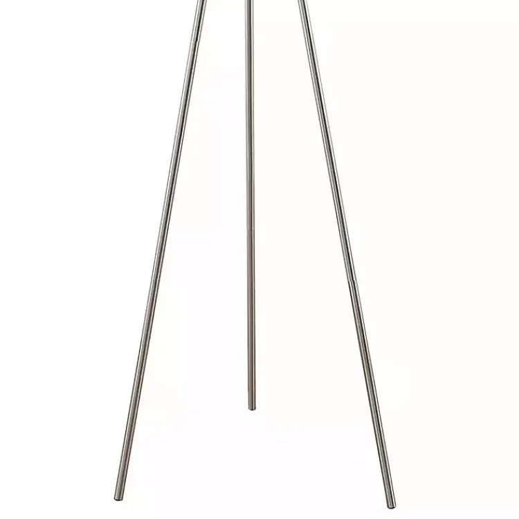 Kirklands Home Floor Lamps|Silver Metal Tripod Floor Lamp White