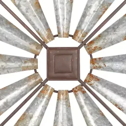 Kirklands Home Wall Plaques|Metal Windmill Wall Plaque Silver