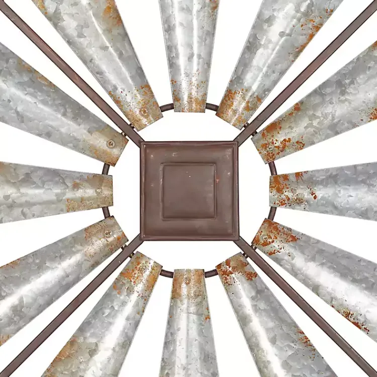 Kirklands Home Wall Plaques|Metal Windmill Wall Plaque Silver