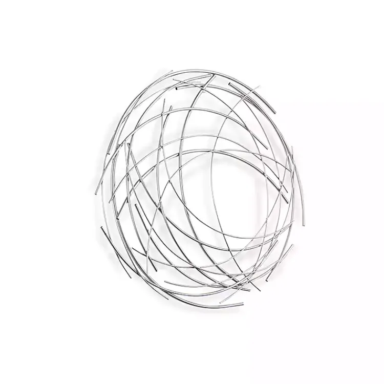Kirklands Home Wall Plaques|Metal Wire Abstract Wall Plaque Silver