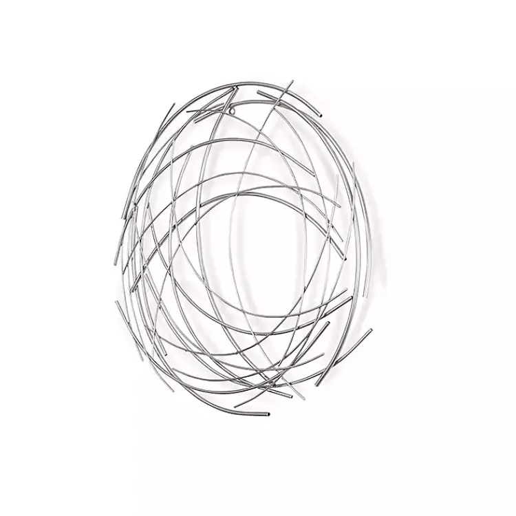 Kirklands Home Wall Plaques|Metal Wire Abstract Wall Plaque Silver