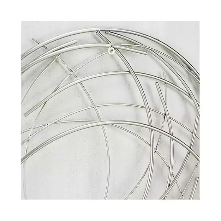 Kirklands Home Wall Plaques|Metal Wire Abstract Wall Plaque Silver