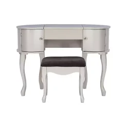 Kirklands Home Dressers & Chests|Silver Paloma Flip-Top 2-pc. Vanity Set Gray