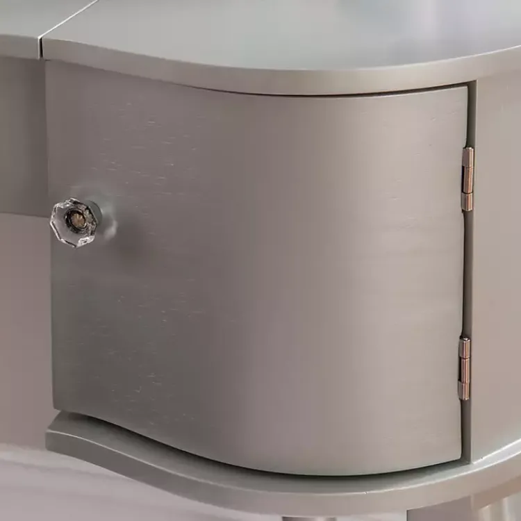Kirklands Home Dressers & Chests|Silver Paloma Flip-Top 2-pc. Vanity Set Gray