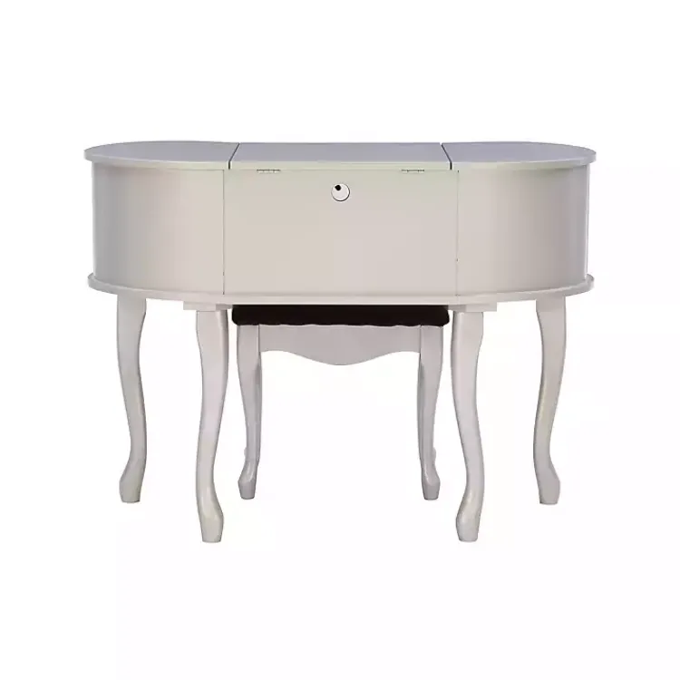 Kirklands Home Dressers & Chests|Silver Paloma Flip-Top 2-pc. Vanity Set Gray