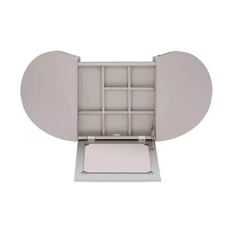 Kirklands Home Dressers & Chests|Silver Paloma Flip-Top 2-pc. Vanity Set Gray