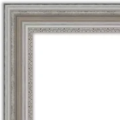 Kirklands Home Decorative Mirrors|Silver Patina Scallop Framed Mirror, 30x42 in.
