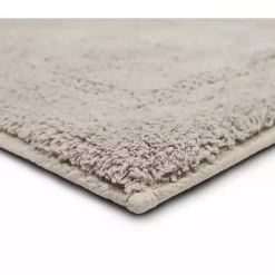 Kirklands Home Bathroom Rugs|Silver Reversible Cotton Bath Mat, 45 in. Gray