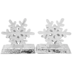 Online Silver Snowflake Stocking Holders, Set of 2 Christmas Stockings & Stocking Holders