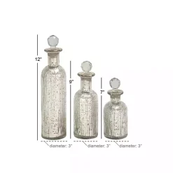 Sale Soda Lime Glass Bottle Vases, Set of 3 Vases