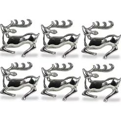 Clearance Stag Napkin Rings, Set of 6 Christmas Dining & Entertaining