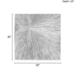 Kirklands Home Canvas Art|Sunburst Dimensional Resin Wall Art Silver