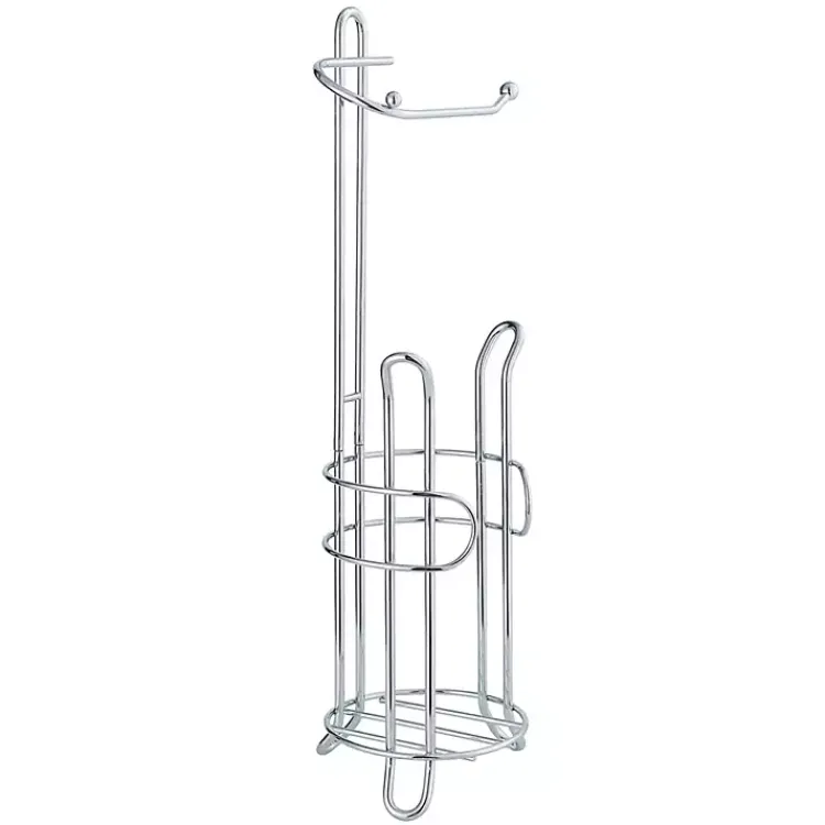 Kirklands Home Bathroom Accessories|Toilet Paper Storage Stand Silver